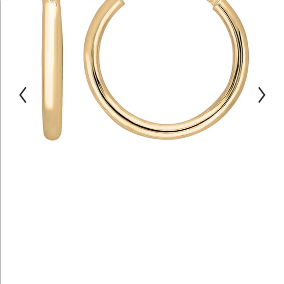 10K Resin Round Hoop Earrings - Picture 3 of 13